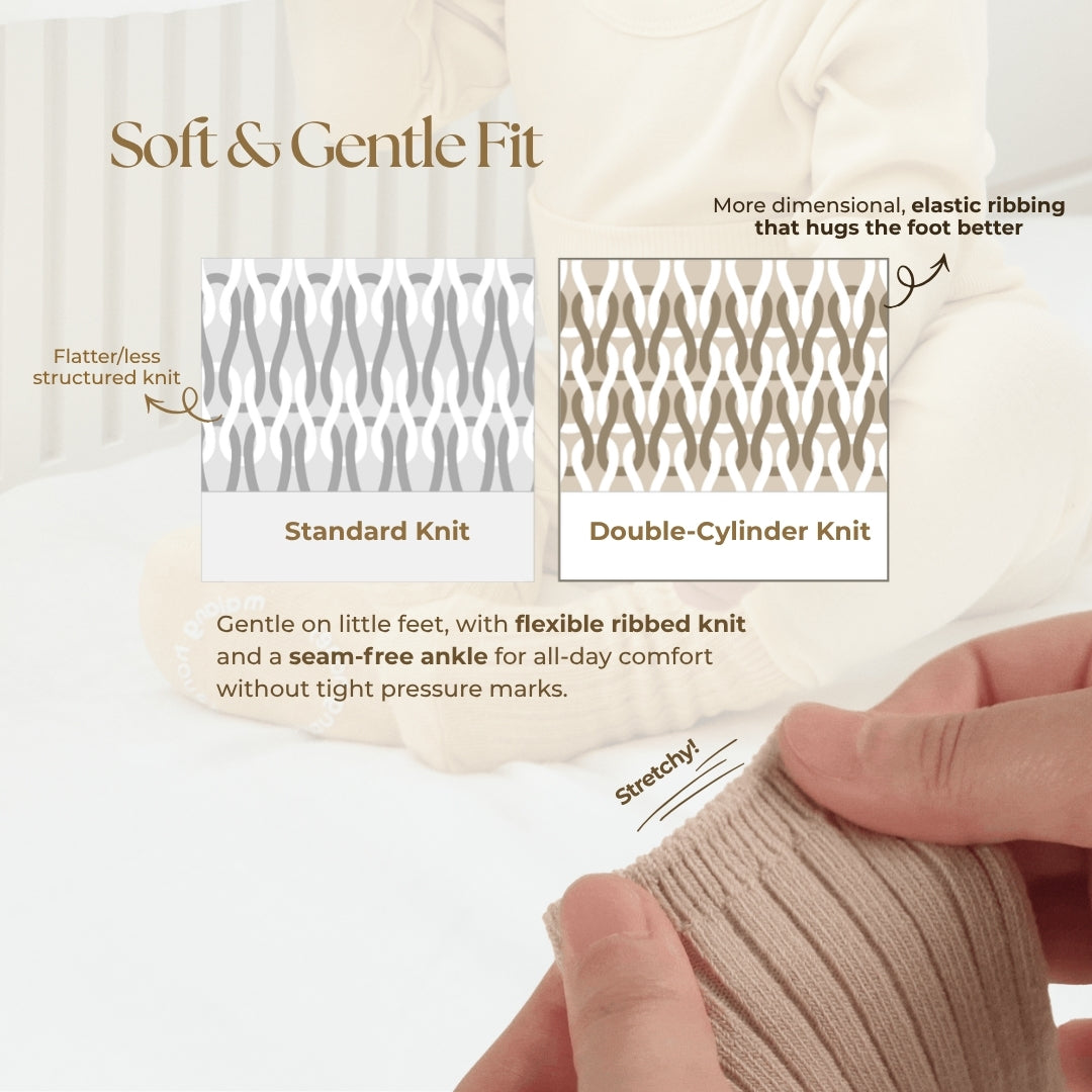 Non-slip Grip Soles Soft & Stretchy Baby Socks | For >3Y
