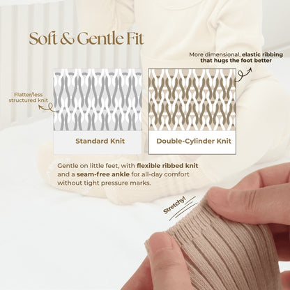 Non-slip Grip Soles Soft & Stretchy Baby Socks | For >3Y