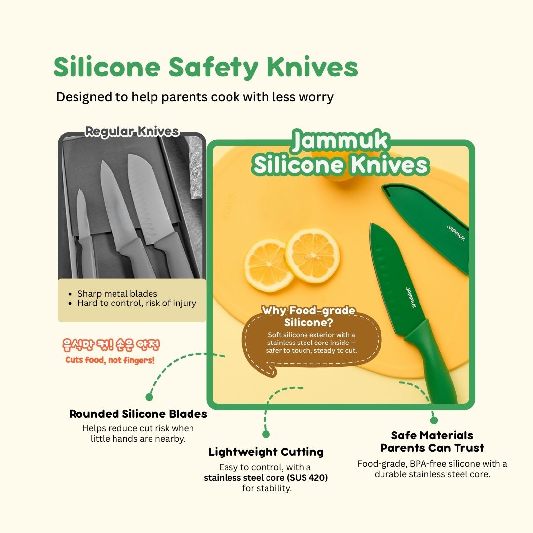 Stainless Steel Cutting Knifes and Double Sided Chopping Board