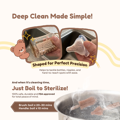 Travel Bottle Brush Set | Bottle Cleaning | Portable | Travel Easy