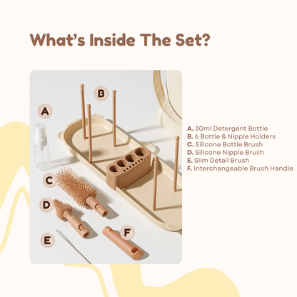 Travel Bottle Brush Set | Bottle Cleaning | Portable | Travel Easy