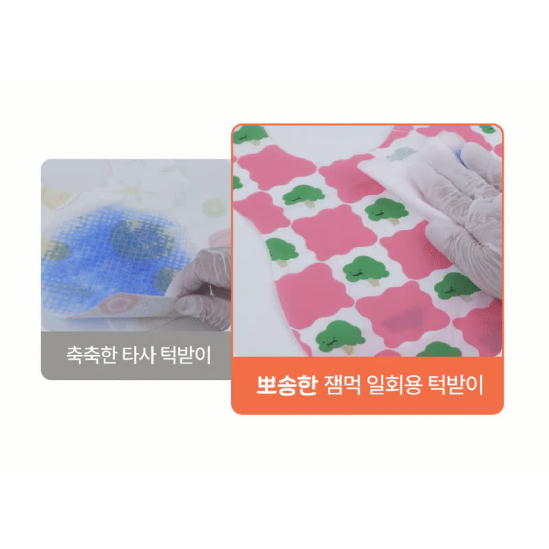 Double layer waterproof baby disposable bib 20pack / set with cute moods