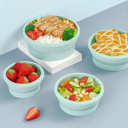 Collapsible Food Grade Silicone Lunch / Snack Container