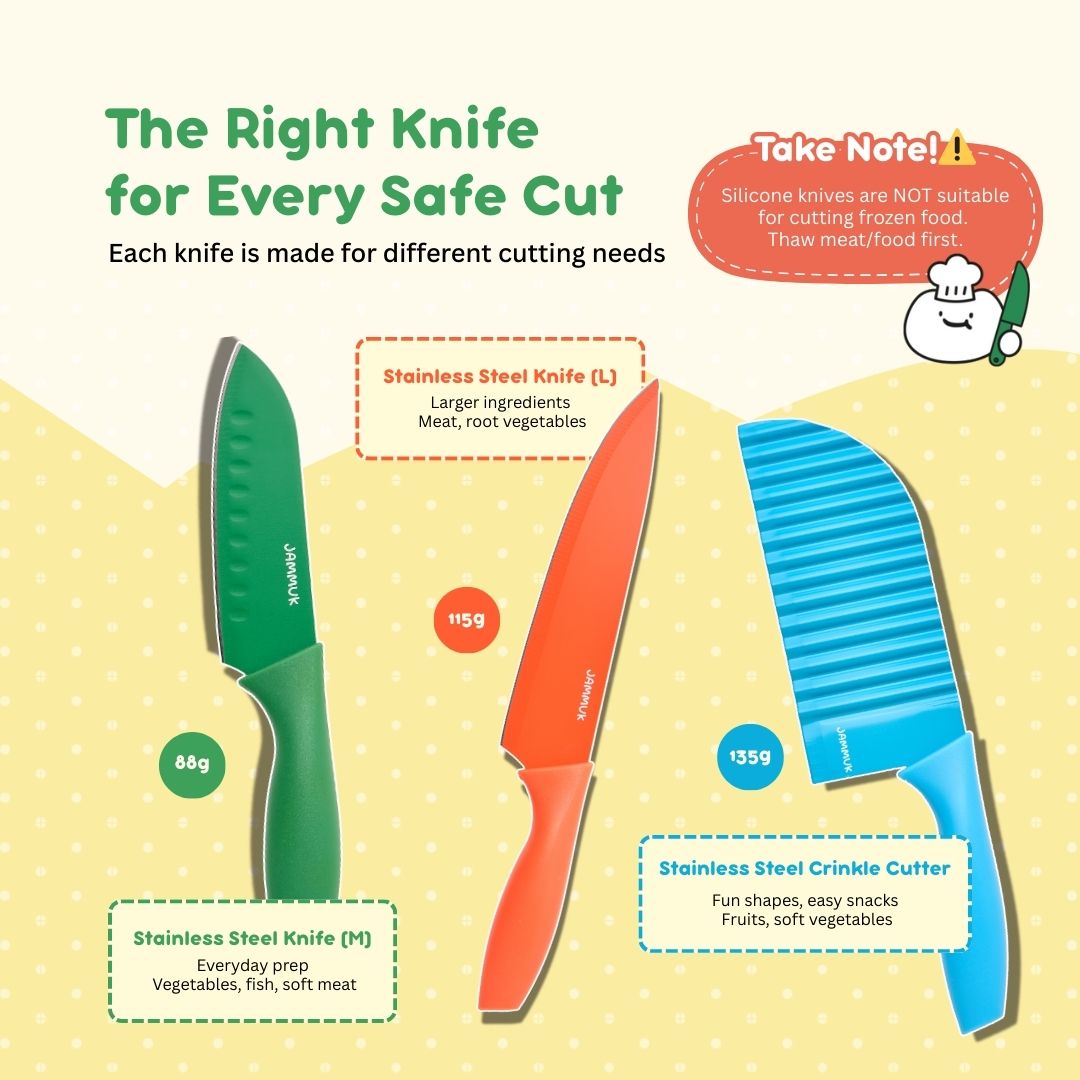 Stainless Steel Cutting Knifes and Double Sided Chopping Board