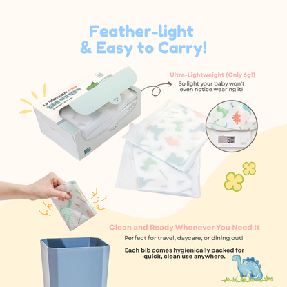 Animal & Alphabet Pattern Disposable Bibs