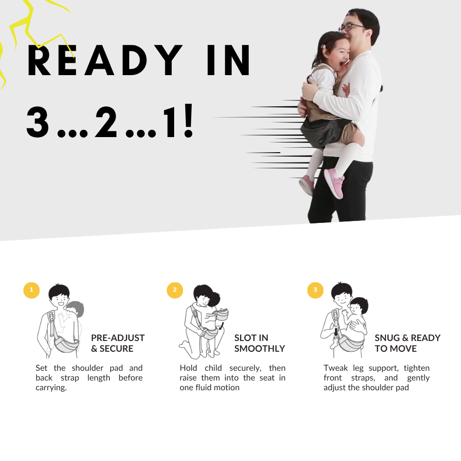 BORNBOON Hip Seat 3 in 1 Baby Carrier | Sling Bag