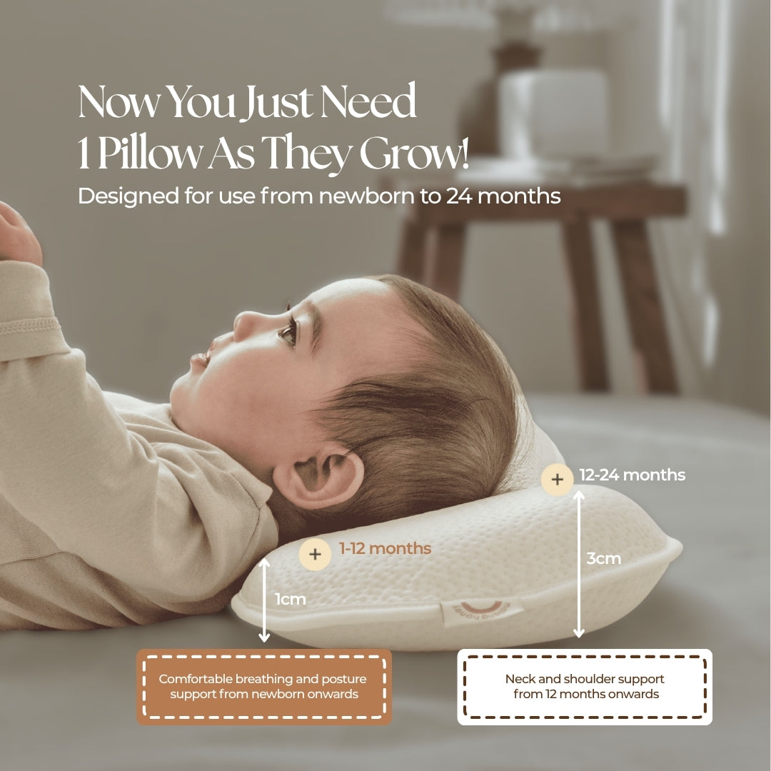 Baby Breathable Pillow with Reversible Cover | Up to 24 Months