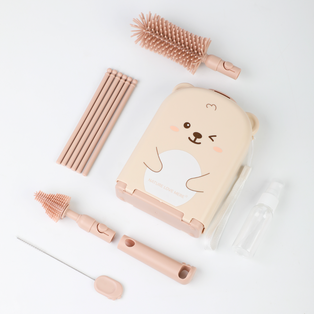 Travel Bottle Brush Set | Bottle Cleaning | Portable | Travel Easy