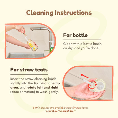 Anti-Leak Lightweight Straw Bottle | Daily Sip Companion | Easy to Clean