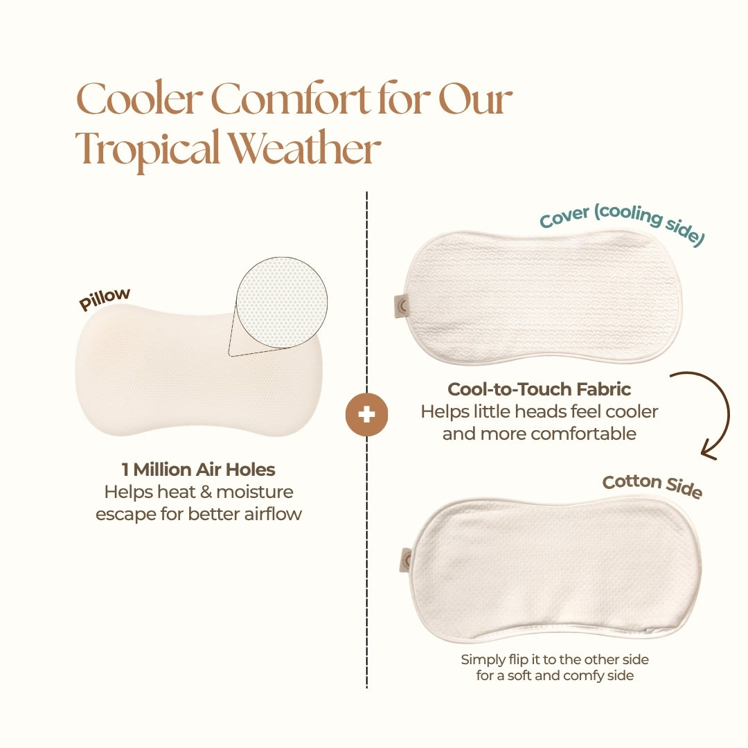 Baby Breathable Pillow with Reversible Cover | Up to 24 Months