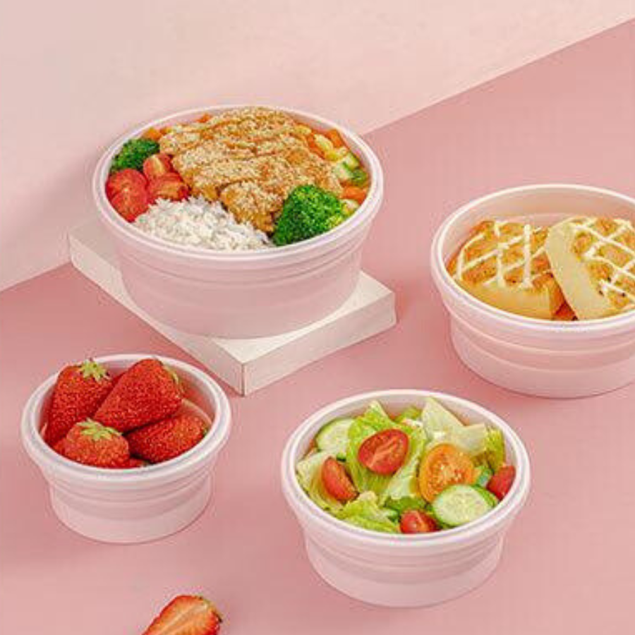 Collapsible Food Grade Silicone Lunch / Snack Container