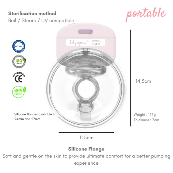 Baby Express - Be Free wearable electric breast pump v5