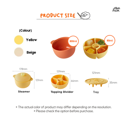 3 in 1 Food Silicone Multi Steamer Set | Microwave, Steamer, Rice cooker & Dish washer safe