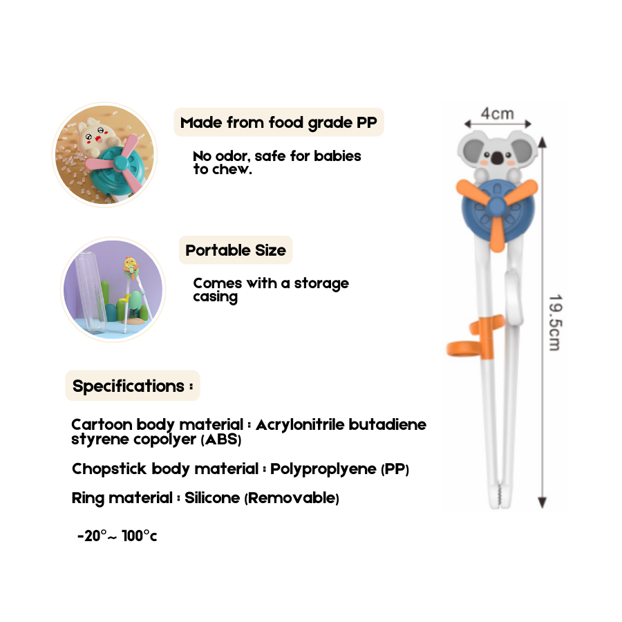 Training Chopstick | First learning chopstick with storage casing
