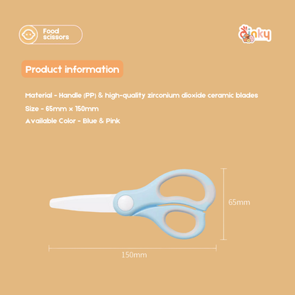 Ceramic Food Scissors with Storage Case for easier baby mealtime