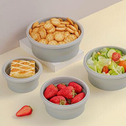 Collapsible Food Grade Silicone Lunch / Snack Container