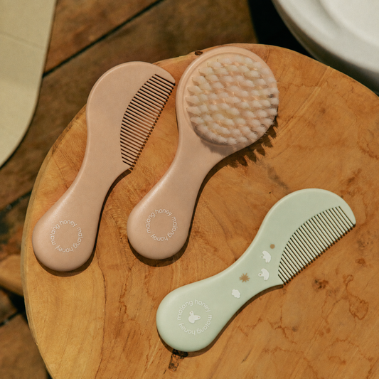 Baby Hair Brush & Comb Set | Baby Care | Newborn Massager | Soothing