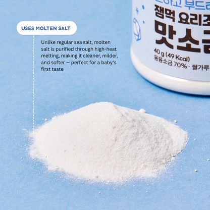 Molten salt with a container on a blue background
