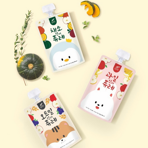 Little Spoon Pure Fruits Veggie Oat with Fruits Puree | Made in Korea