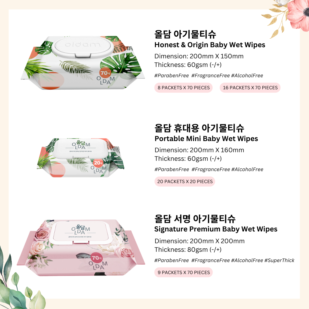 Oldam Baby Wet Wipes Big & Mini