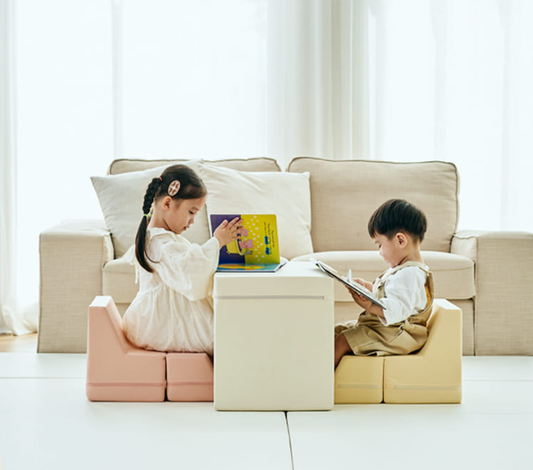 [PREORDER END JULY] Dodam Soft Play Sofa Set - 1 Table & 2 Chairs for Babies & Toddlers