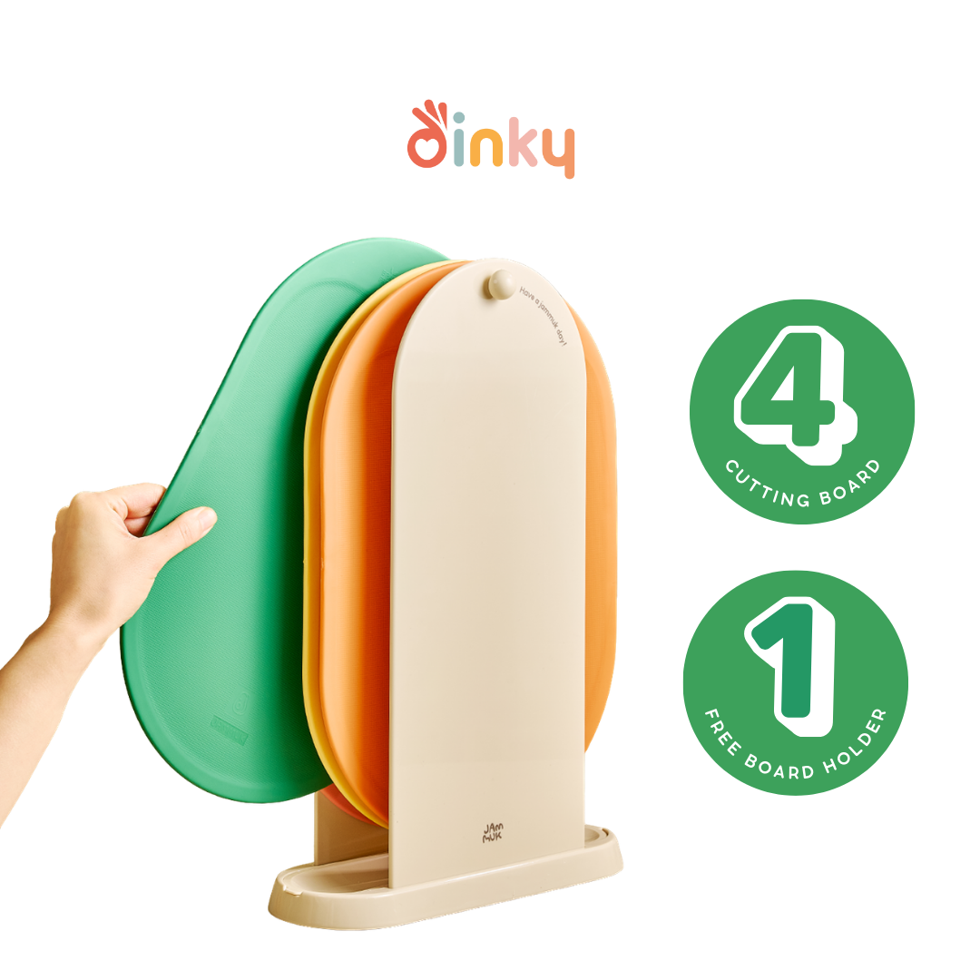 Stainless Steel Cutting Knifes and Double Sided Chopping Board