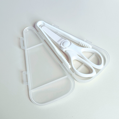 Ceramic Food Scissors with Storage Case for easier baby mealtime