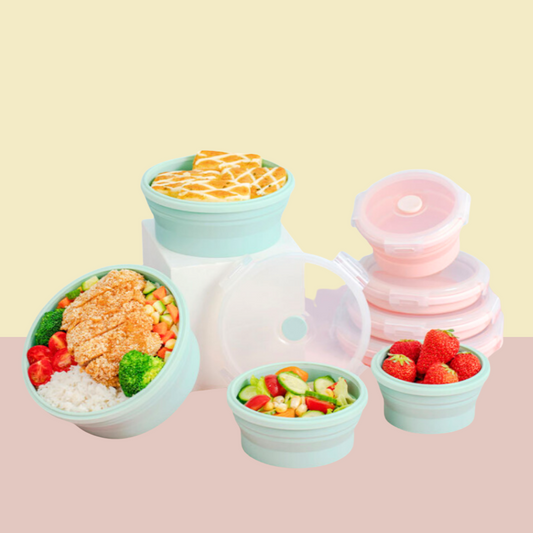 Collapsible Food Grade Silicone Lunch / Snack Container