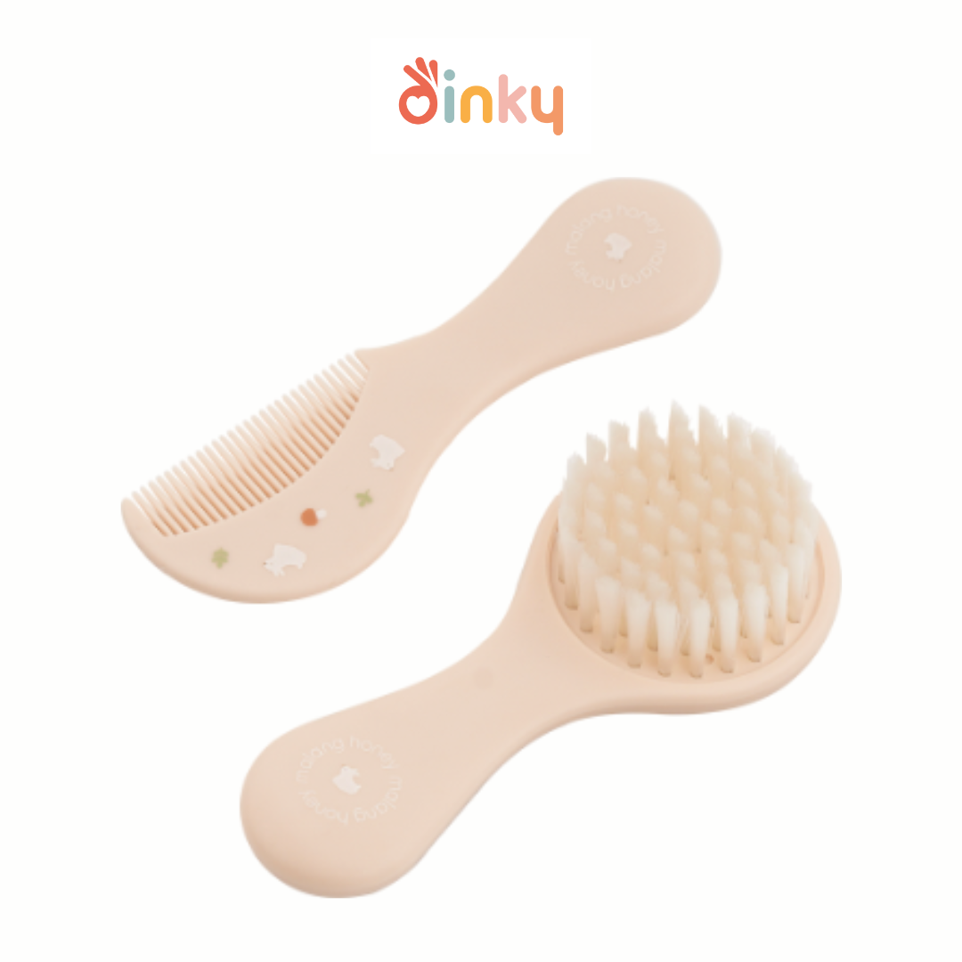 Baby Hair Brush & Comb Set | Baby Care | Newborn Massager | Soothing