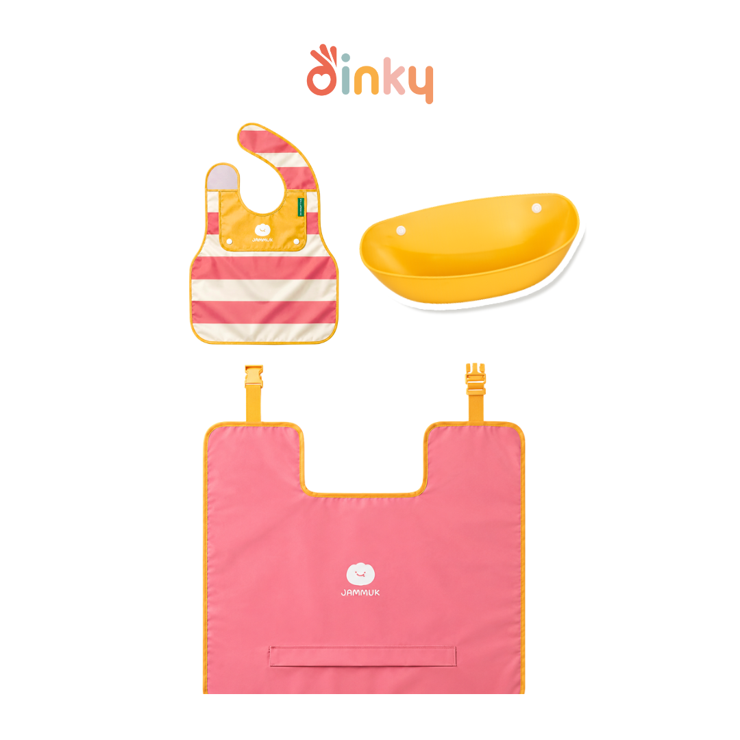 Full Covering Feeding Bibs Set | Detachable Food Catcher, Bib and Table Cover