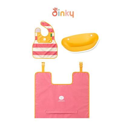 Full Covering Feeding Bibs Set | Detachable Food Catcher, Bib and Table Cover