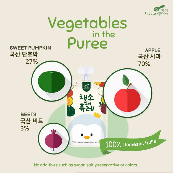 Little Spoon Pure Fruits Veggie Oat with Fruits Puree | Made in Korea