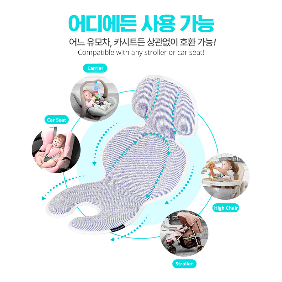 Nature Love Mere 3D Air Mesh Organic Cool Liner for Stroller / Car Seat / High Chair