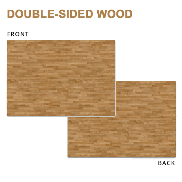 [DOUBLE SIDE WOOD] Korea Direct Factory Baby Playmat 1.5cm Thickness / Anti-Slip / Waterproof / PVC / Safety / Toddler / Crawling