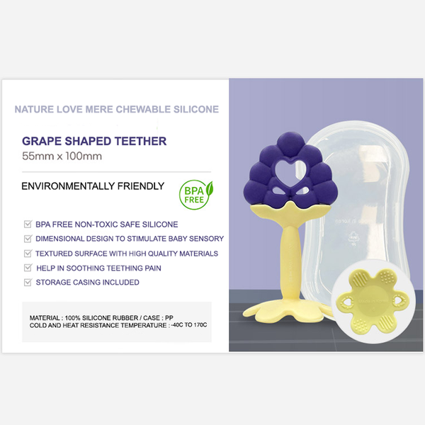 Nature love mere baby platinum silicone teether