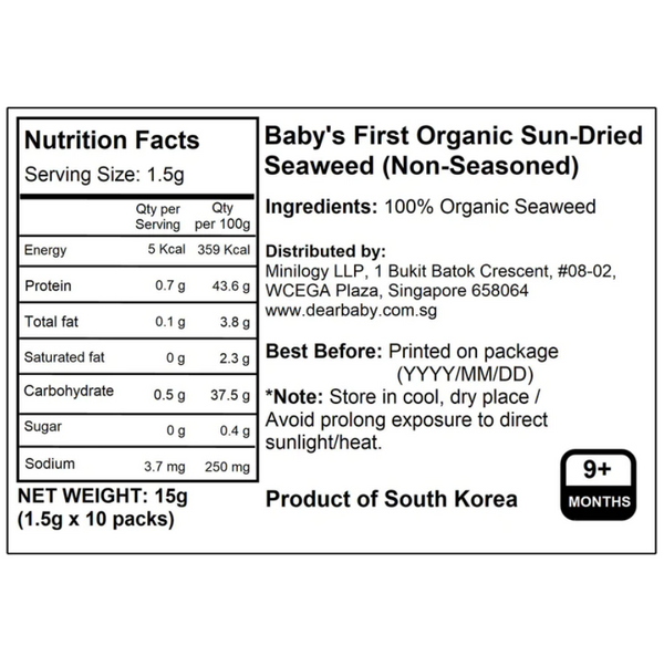 BeBecook Baby's First Sun-Dried Seaweed
