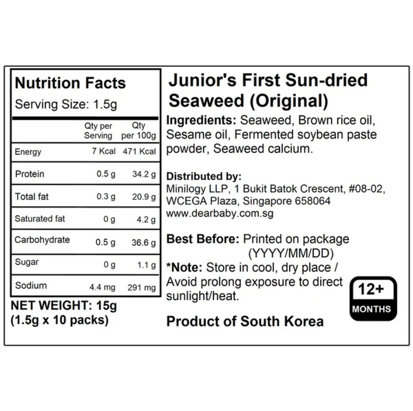 BeBecook Baby's First Sun-Dried Seaweed